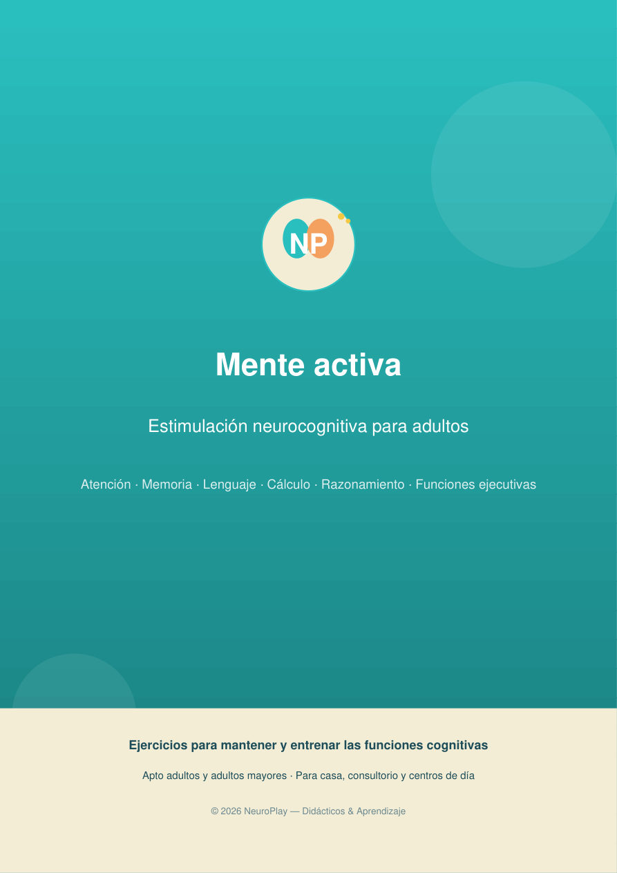 Portada del Kit Adultos Mente Activa